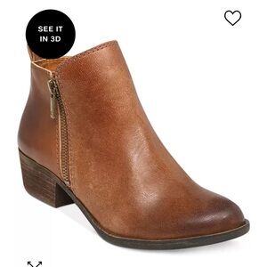 Lucky brand toffee barillos leather ankle boots
